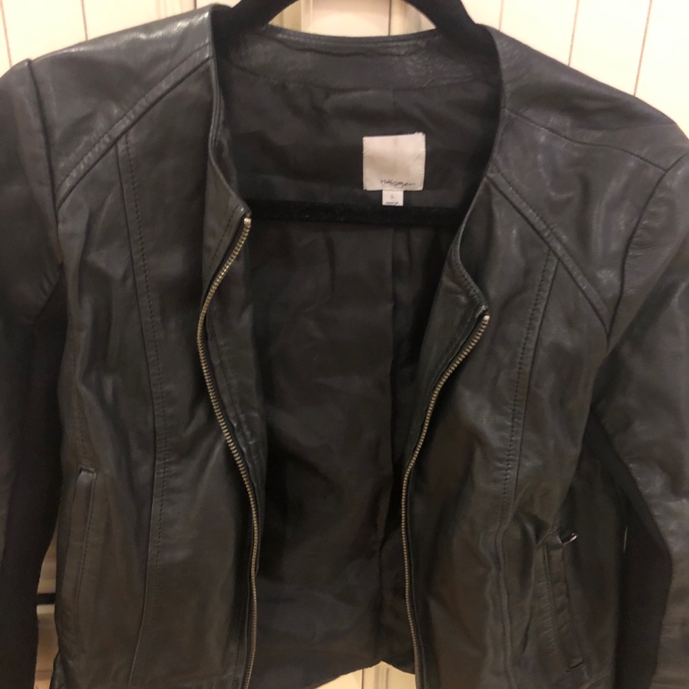 Halogen leather jacket